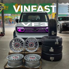 Vinfast VF3 nâng cấp mâm đúc thể thao và lốp Michelin