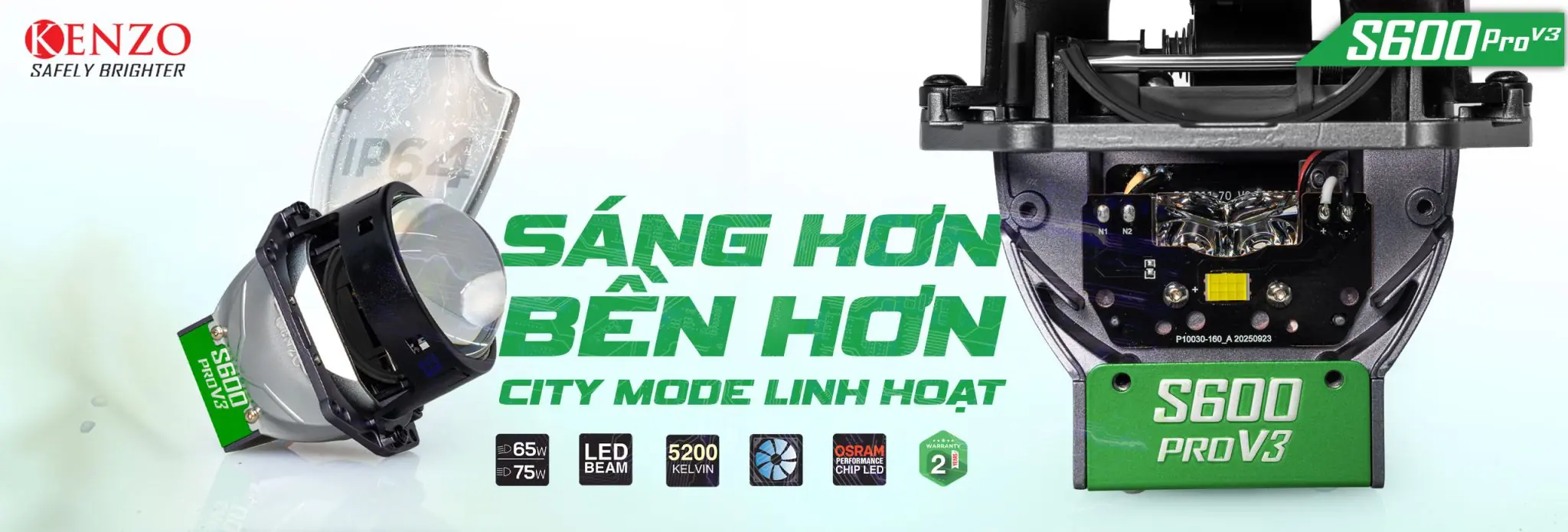 Bi Led hiệu suất cao Kenzo S600 Pro V3