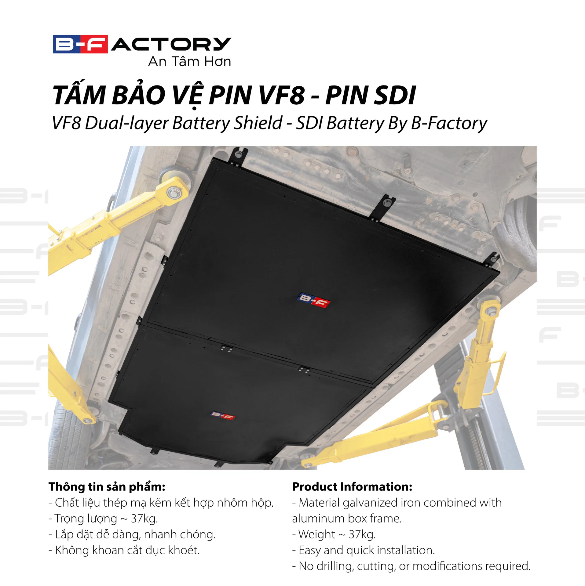 Giáp pin/Che cáp B-Factory VF8