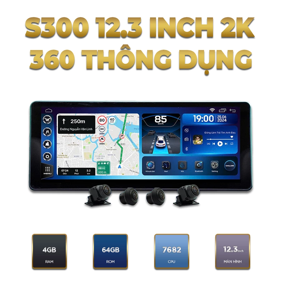 Màn Hình Android S300+ Pro 2K 12.3 Inch Thông Dụng